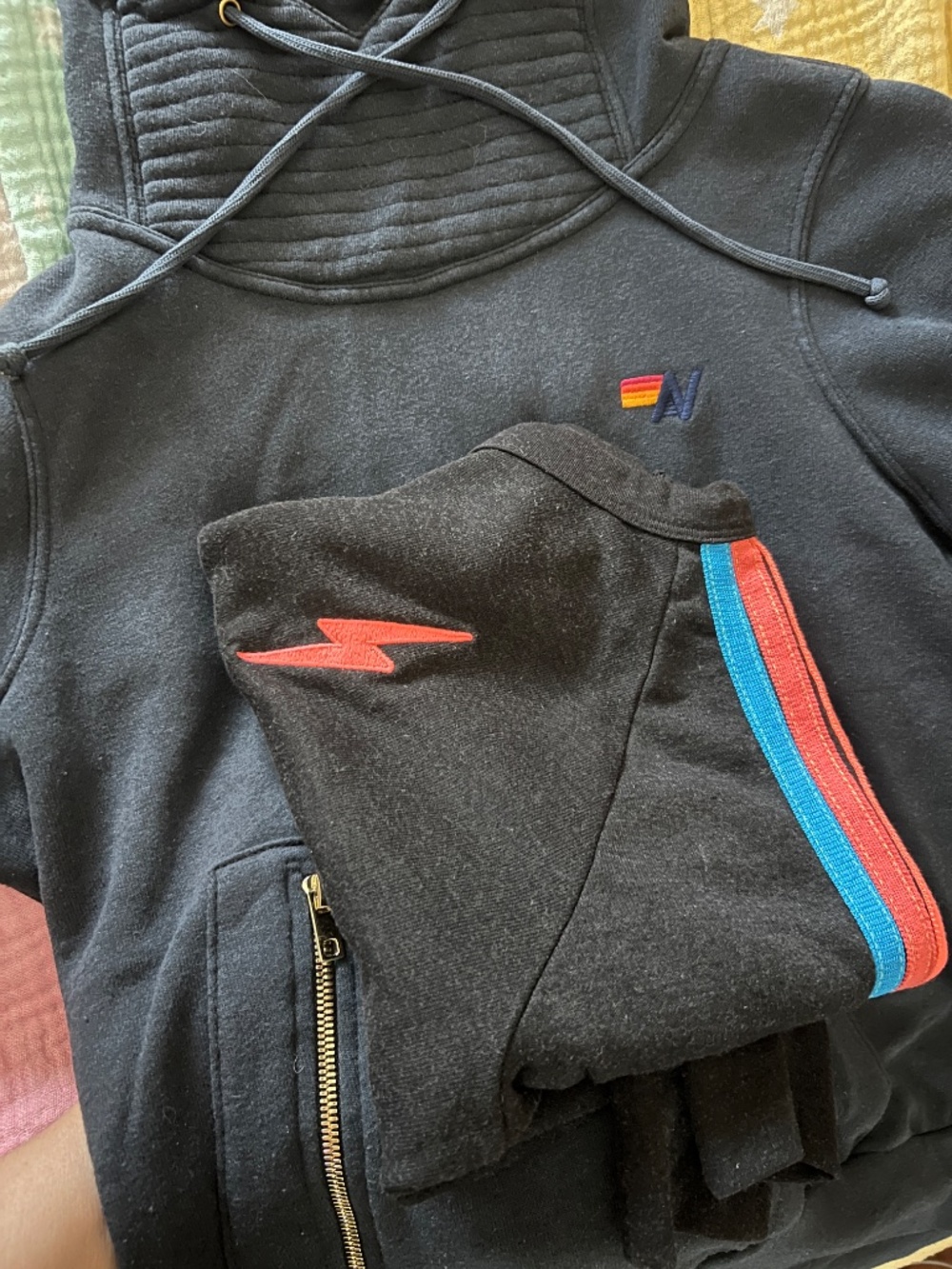 Aviator Nation -XS- bolt cropped rainbow stripe - Picture 6 of 7